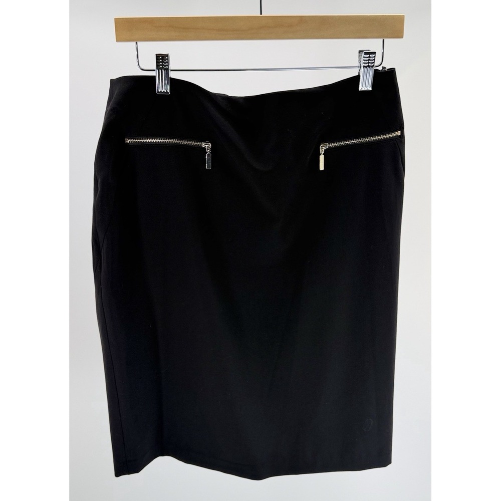 Tommy Hilfiger Womens Straight Pencil Skirt Black Knee Length Size 10 *See Notes